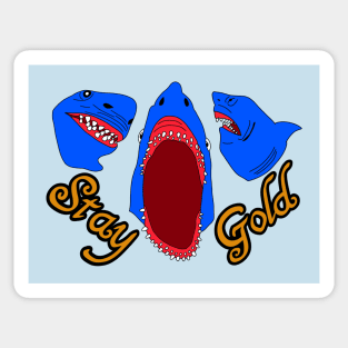 Stay Gold Singing Shark Puppet Sticker